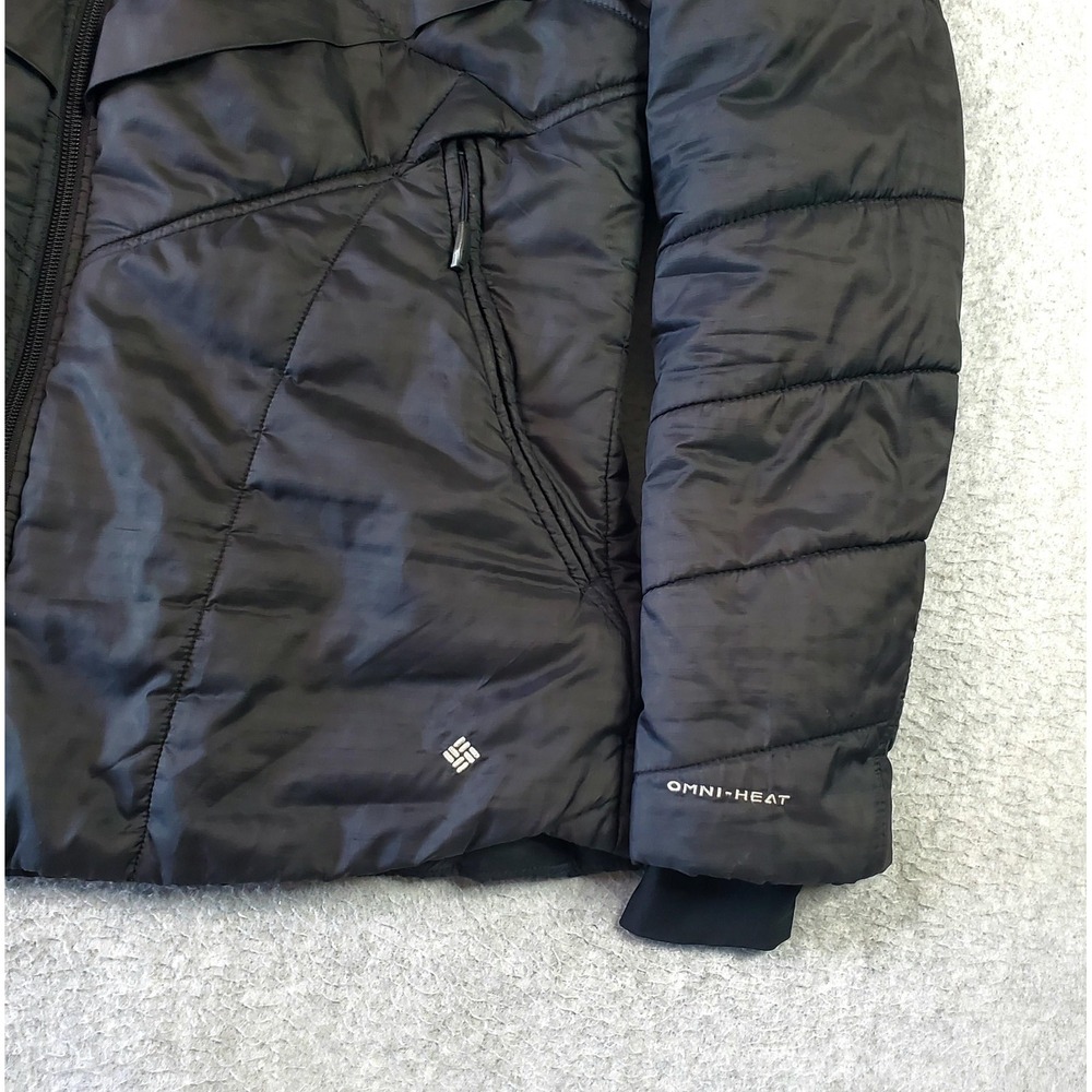 Columbia Jacket Womens‎ Large Black Omni-Heat Interchange Puffer Fleece Collar - Picture 7 of 14